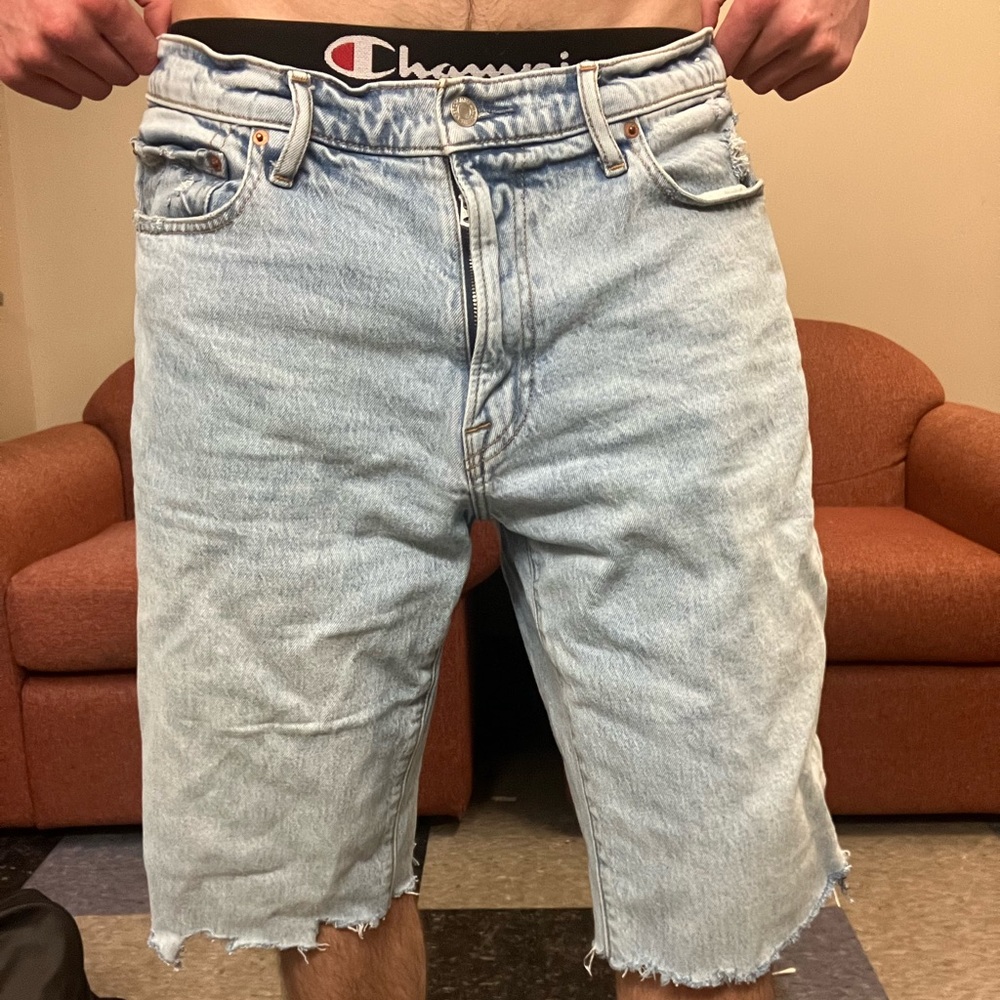 Abercrombie & Fitch Light Blue Denim Shorts